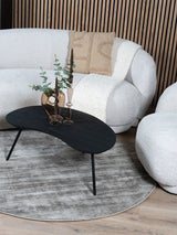 Vloerkleed Cos - Viscose Taupe Rond ø150 cm