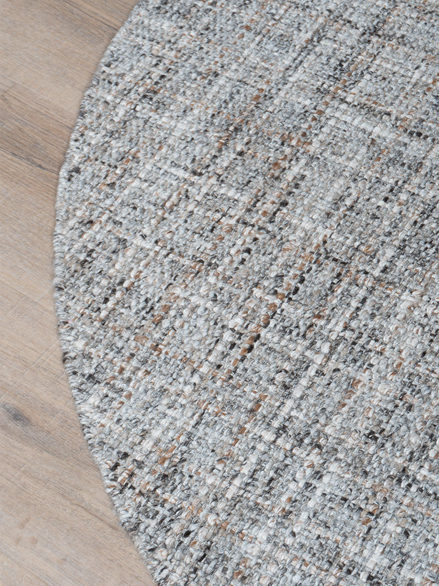 Vloerkleed Cross Grey/Beige - Rond ø160 cm