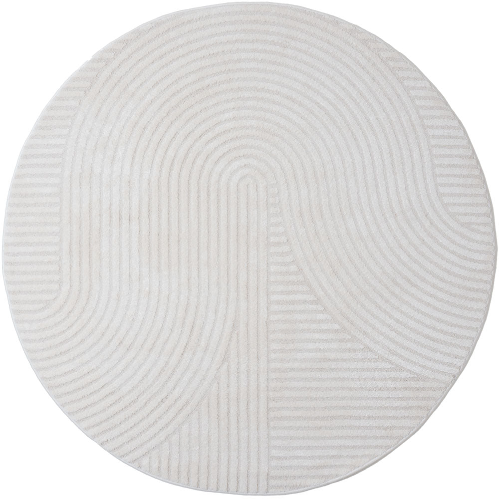 Vloerkleed Ella Cream Rond ø240 cm