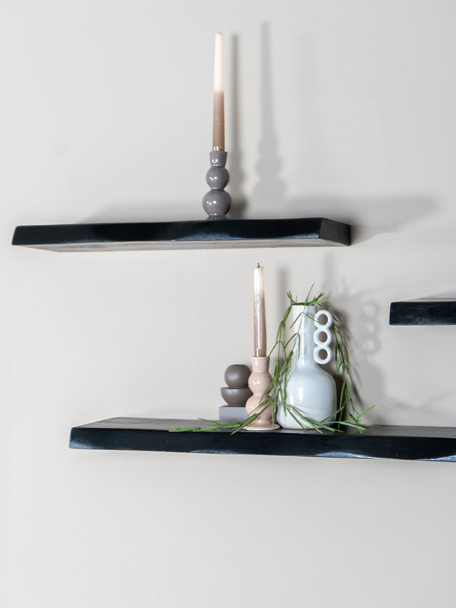 Wandplank Pure Zwart Mangohout 120 cm