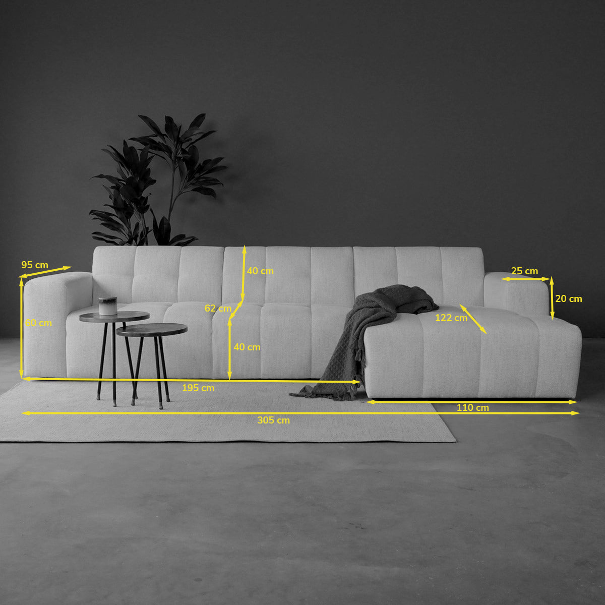 WAVE met chaise longue links - Modesto 484